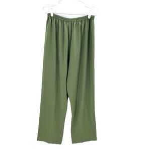 Mack & Mack Green Slinky Knit Magic Fabric Pull On Slacks Dress Pants Womens XL